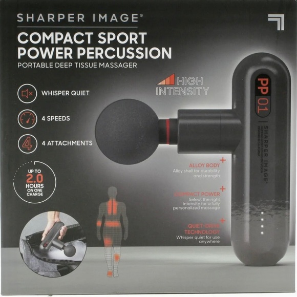 Sharper Image Compact Sport Power Percussion Portable Deep Tissue Massager NWWT - Picture 7 of 16